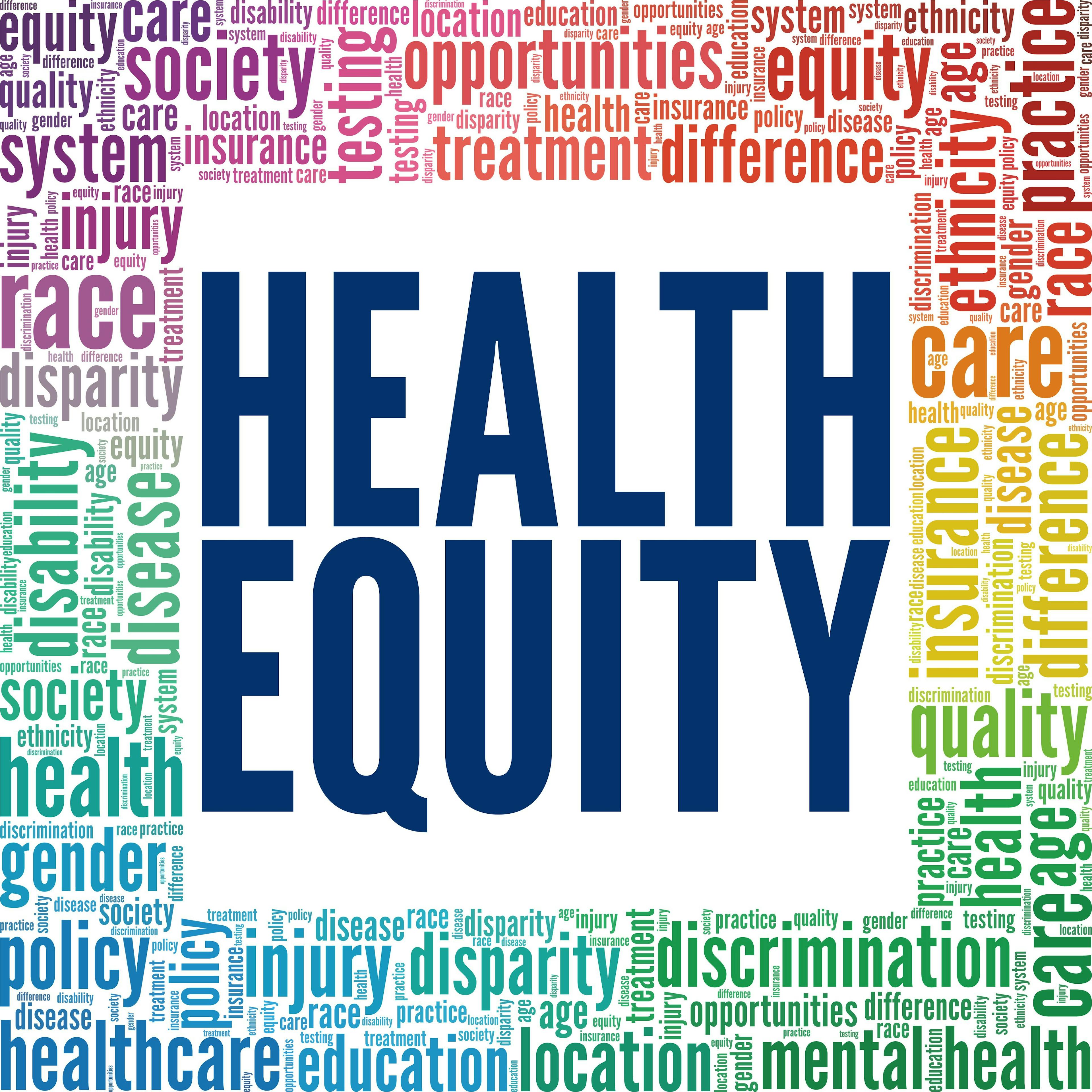 Health Equity Word Cloud | image credit: Colored Lights - stock.adobe.com