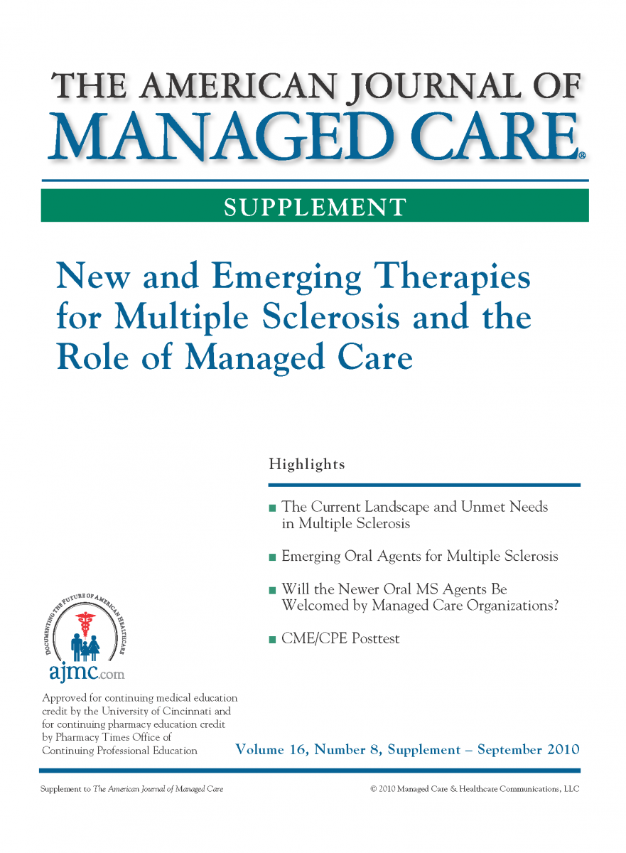 New and Emerging Therapies for Multiple Sclerosis and the Role of Managed Care [CME/CPE]