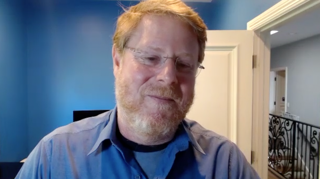 Screenshot of Stephen Freedland, MD, during a video interview