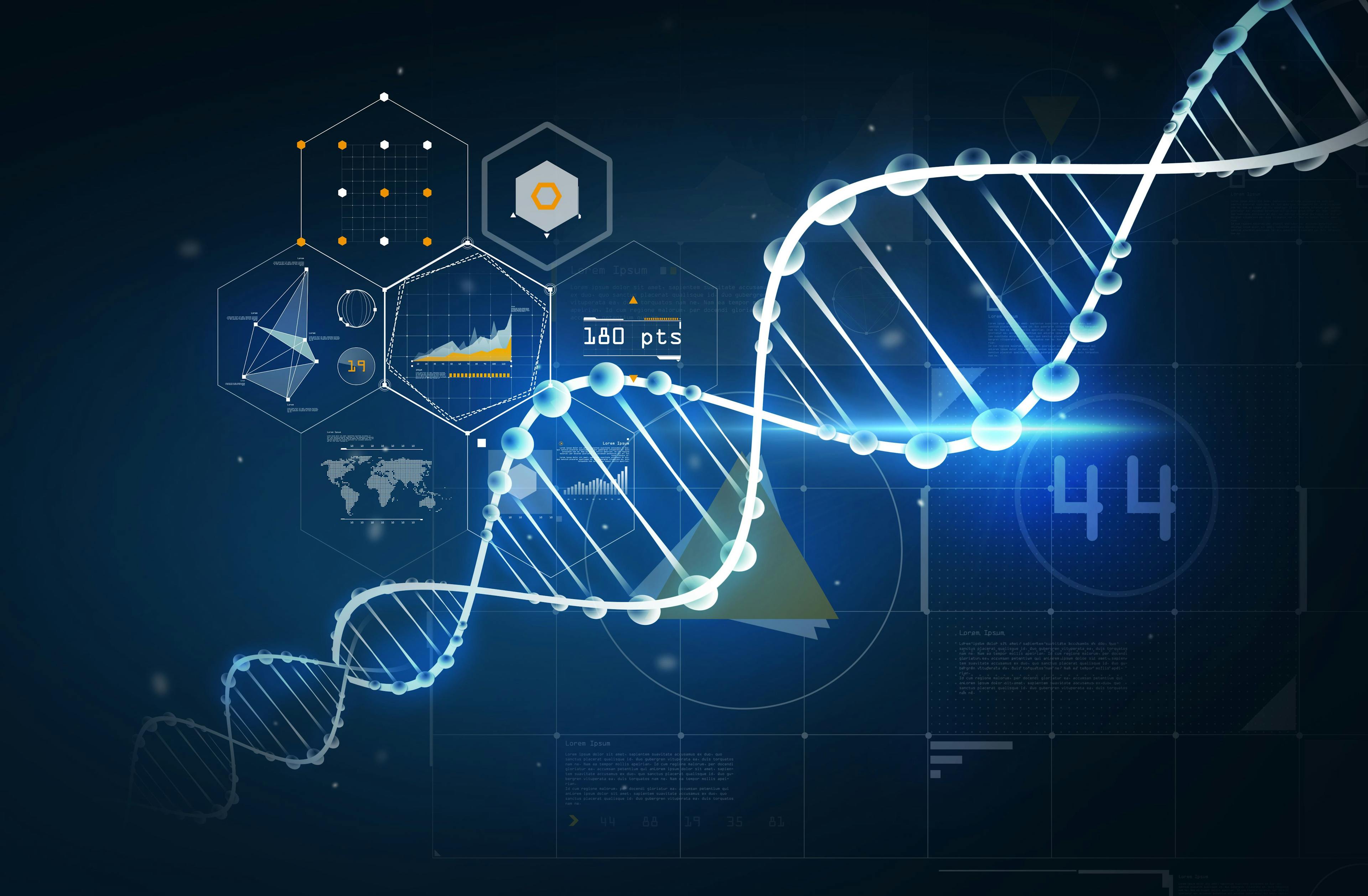 dna surrounded by data