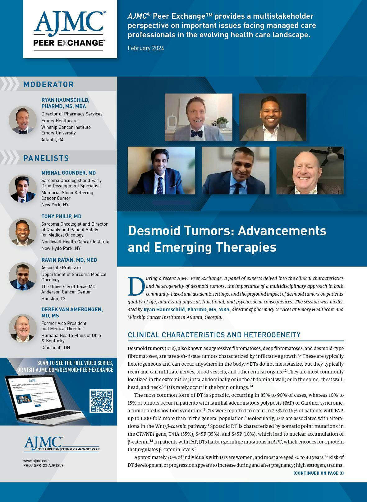 Desmoid Tumors: Advancements and Emerging Therapies