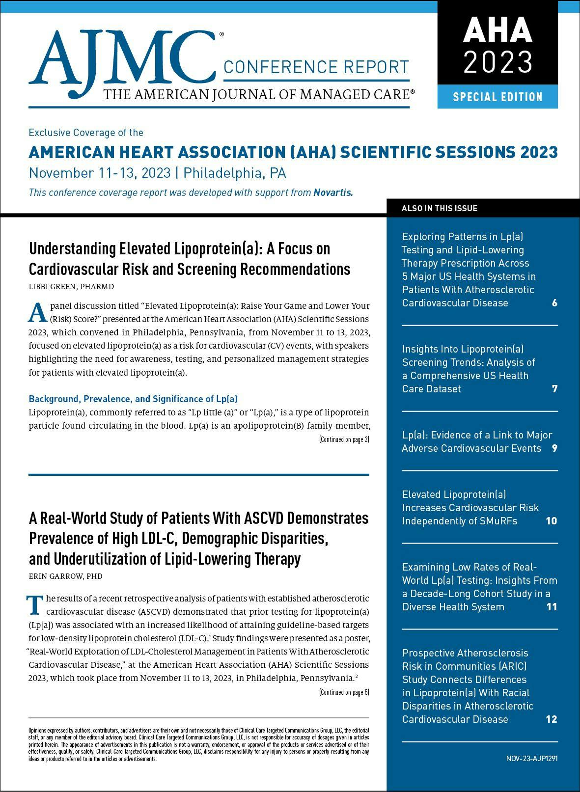 Exclusive Coverage of the American Heart Association (AHA) Scientific Sessions 2023