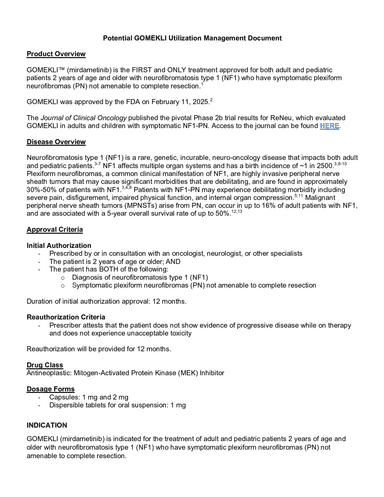 Potential GOMEKLI Utilization Management Document