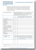 author disclosure form