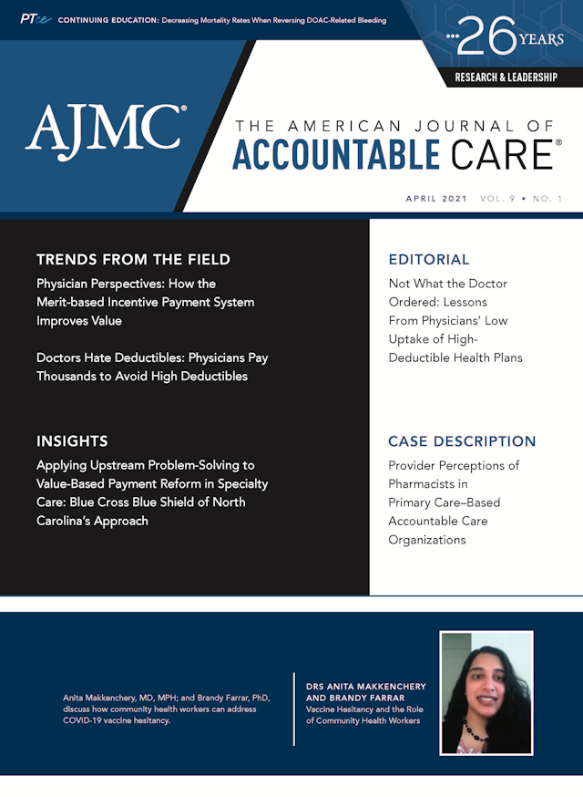 Cover of The American Journal of Accountable Care