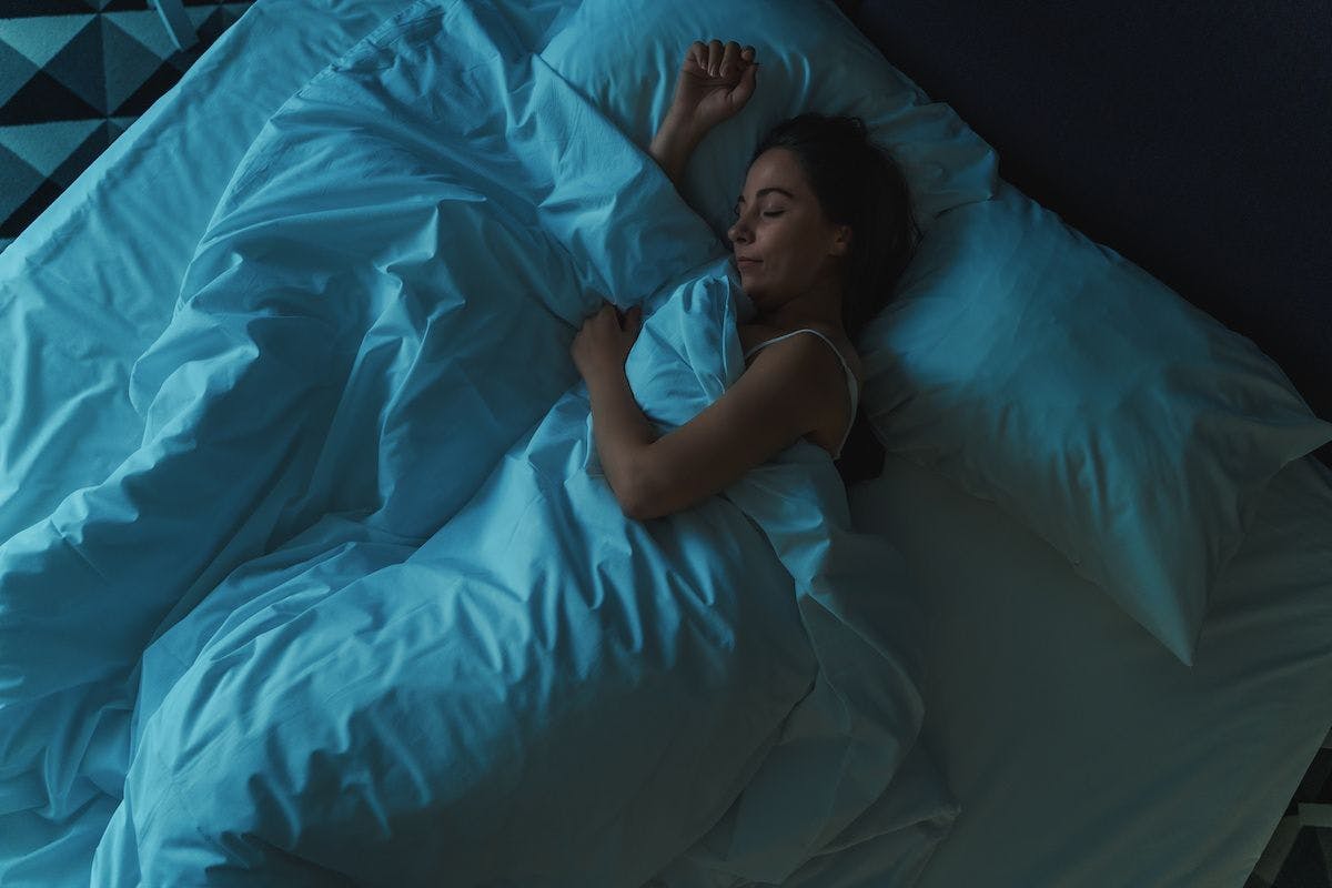 Image of a woman sleeping.