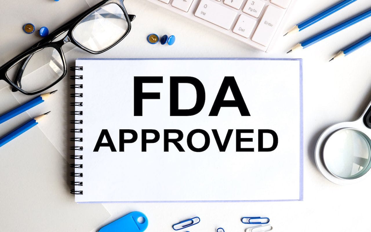 fda approved, text on paper on white background near glasses and magnifying glass: © Svetlana - stock.adobe.com