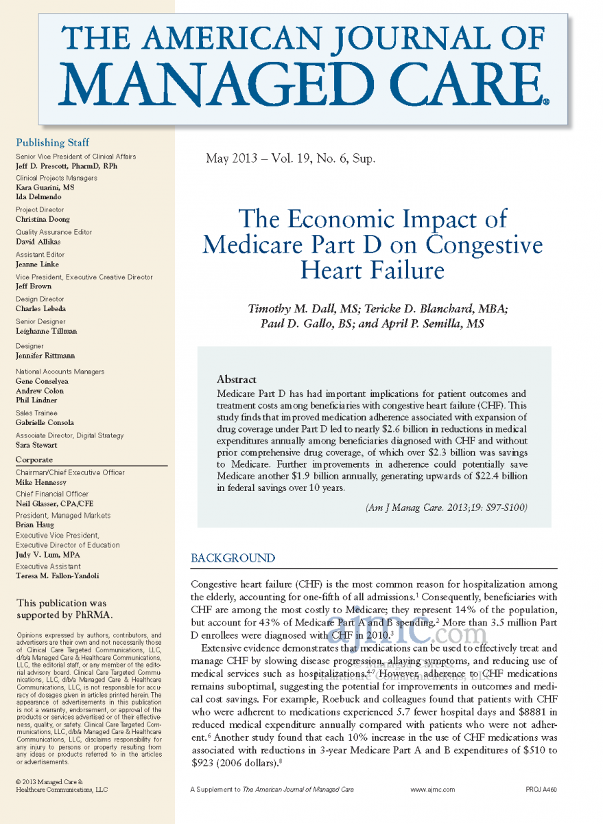 The Economic Impact of Medicare Part D on Congestive Heart Failure