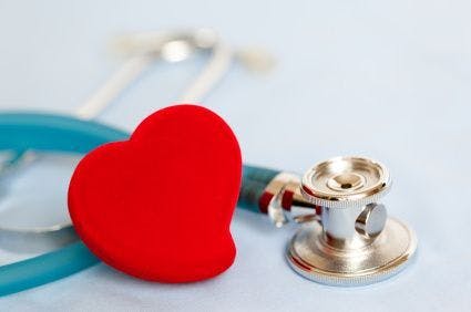 Image of a heart and stethoscope