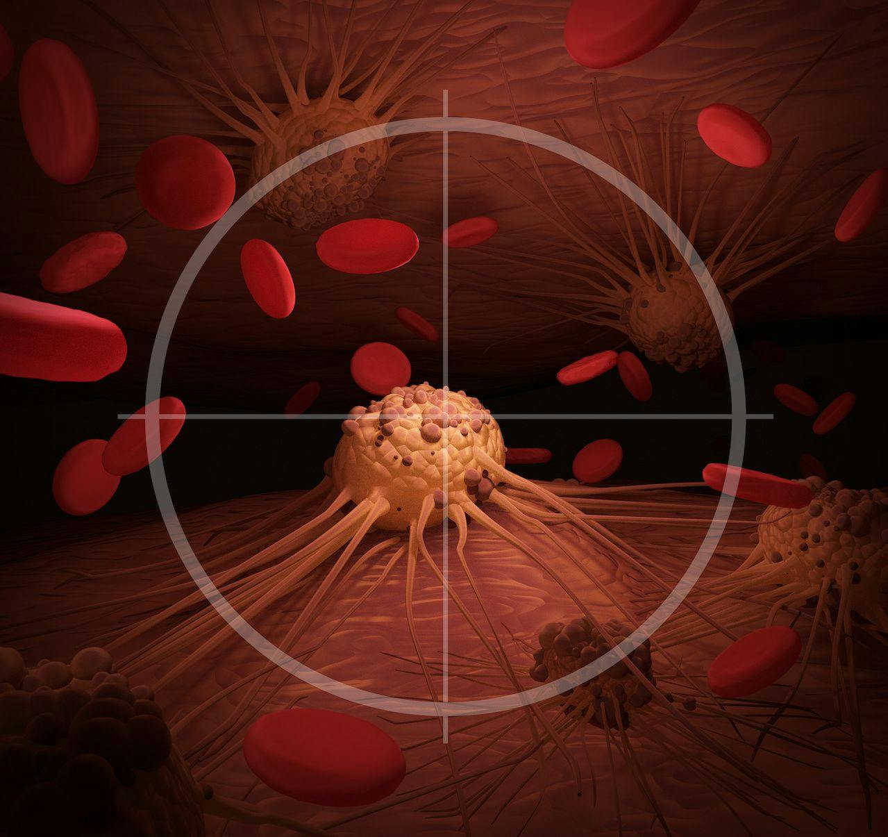 Target on leukemia cell