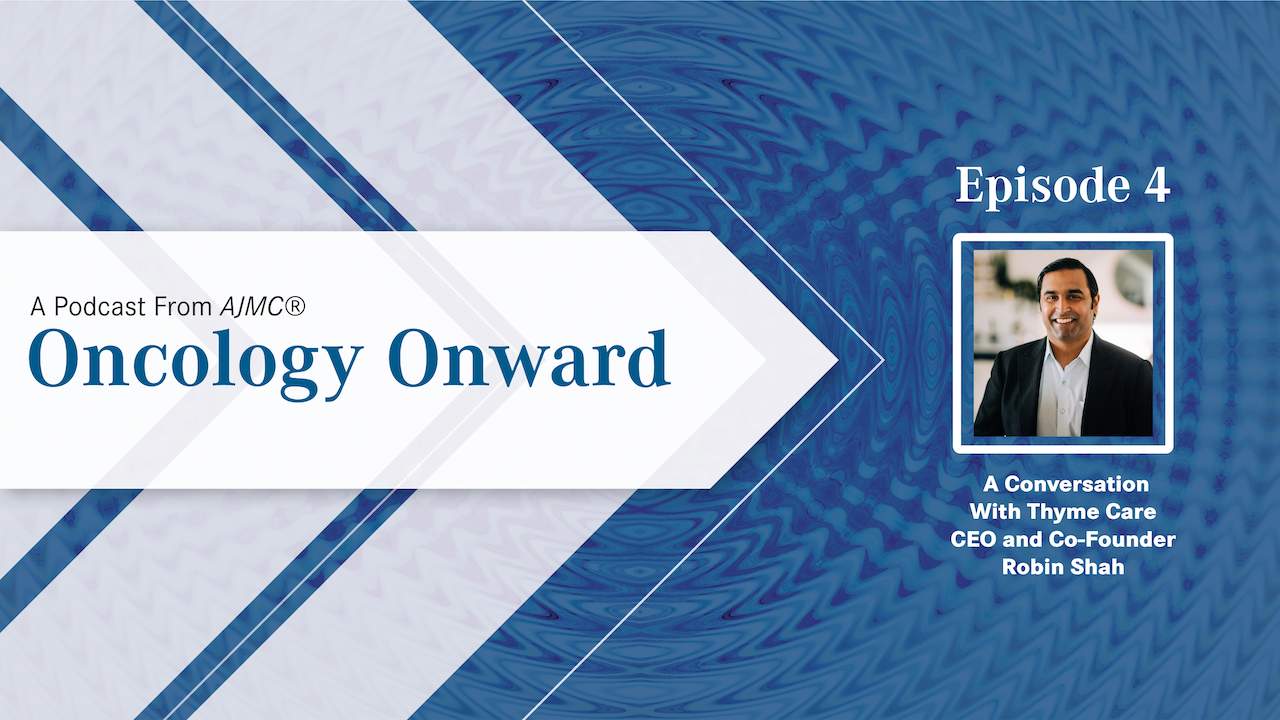 Redesigned Oncology Onward graphic with Robin Shah's headshot