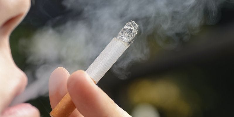image of someone smoking
