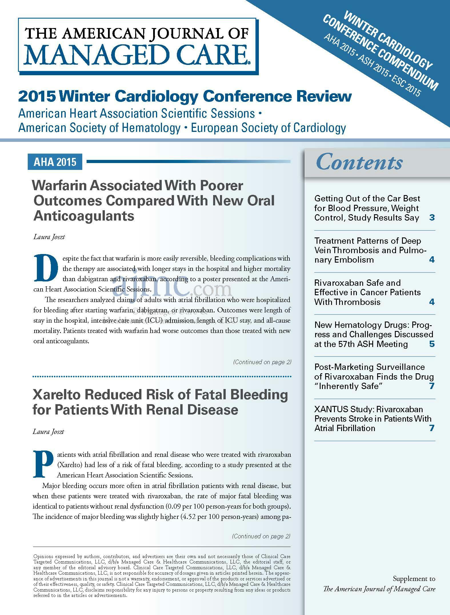 2015 Winter Cardiology Conference Review