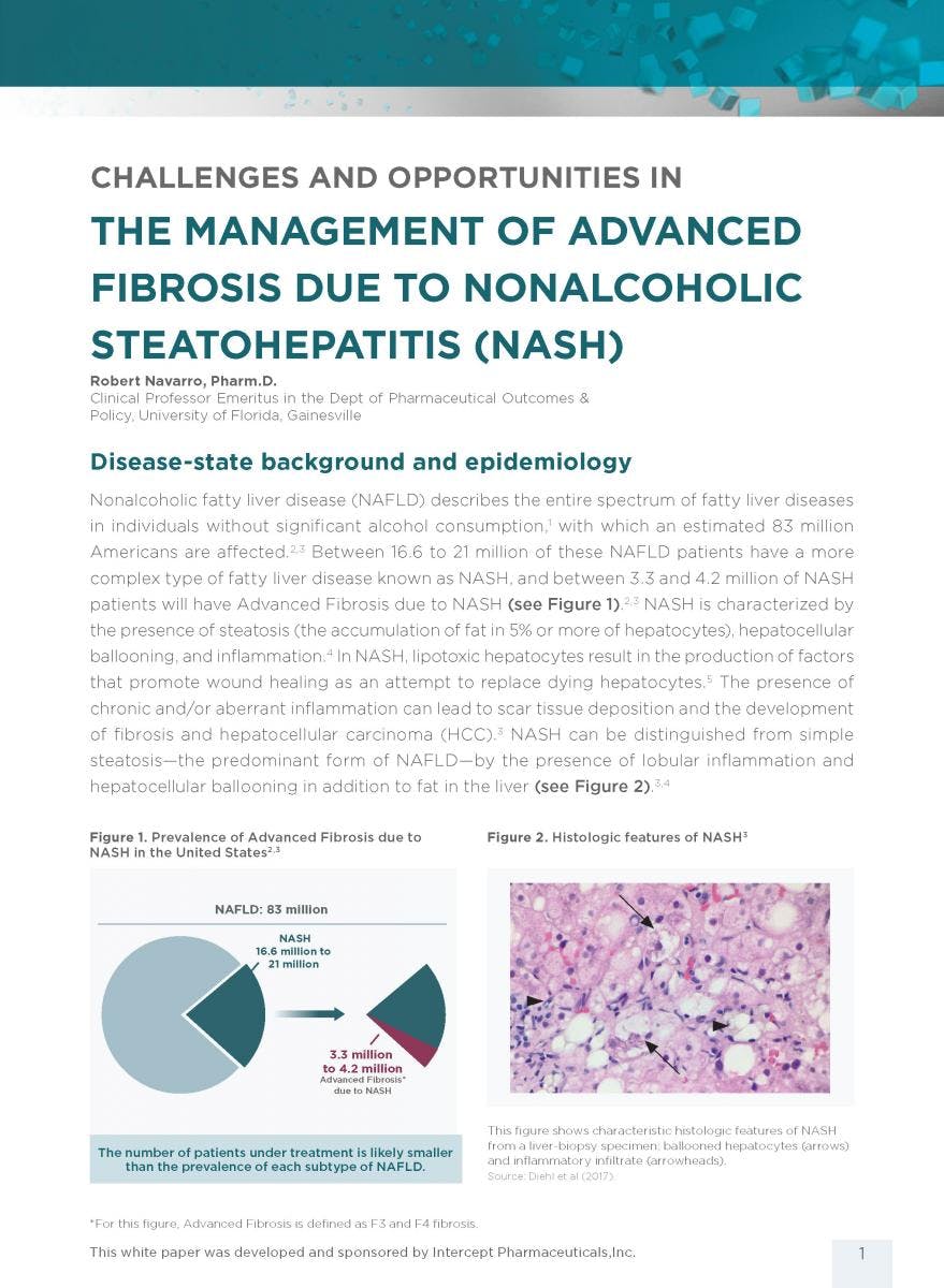 Challenges and Opportunities in the Management of Advanced Fibrosis Due to Nonalcoholic Steatohepatitis (NASH)