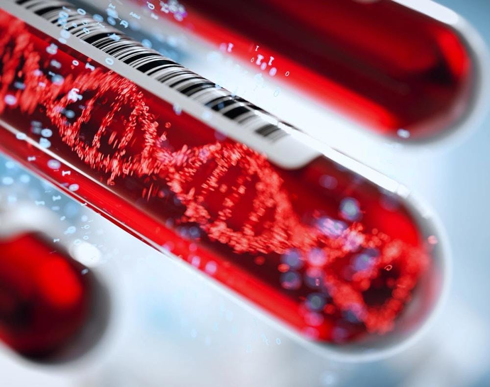 Image of blood in a test tube