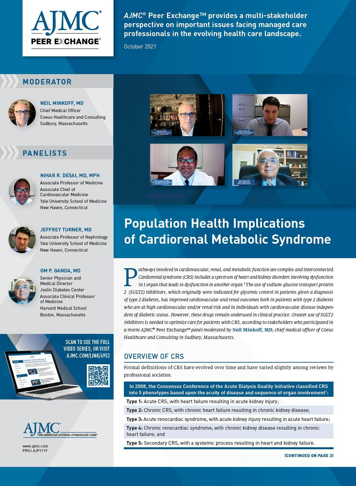 Population Health Implications of Cardiorenal Metabolic Syndrome