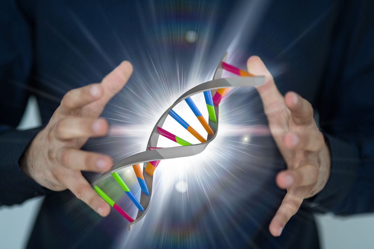 Color-coded image of DNA