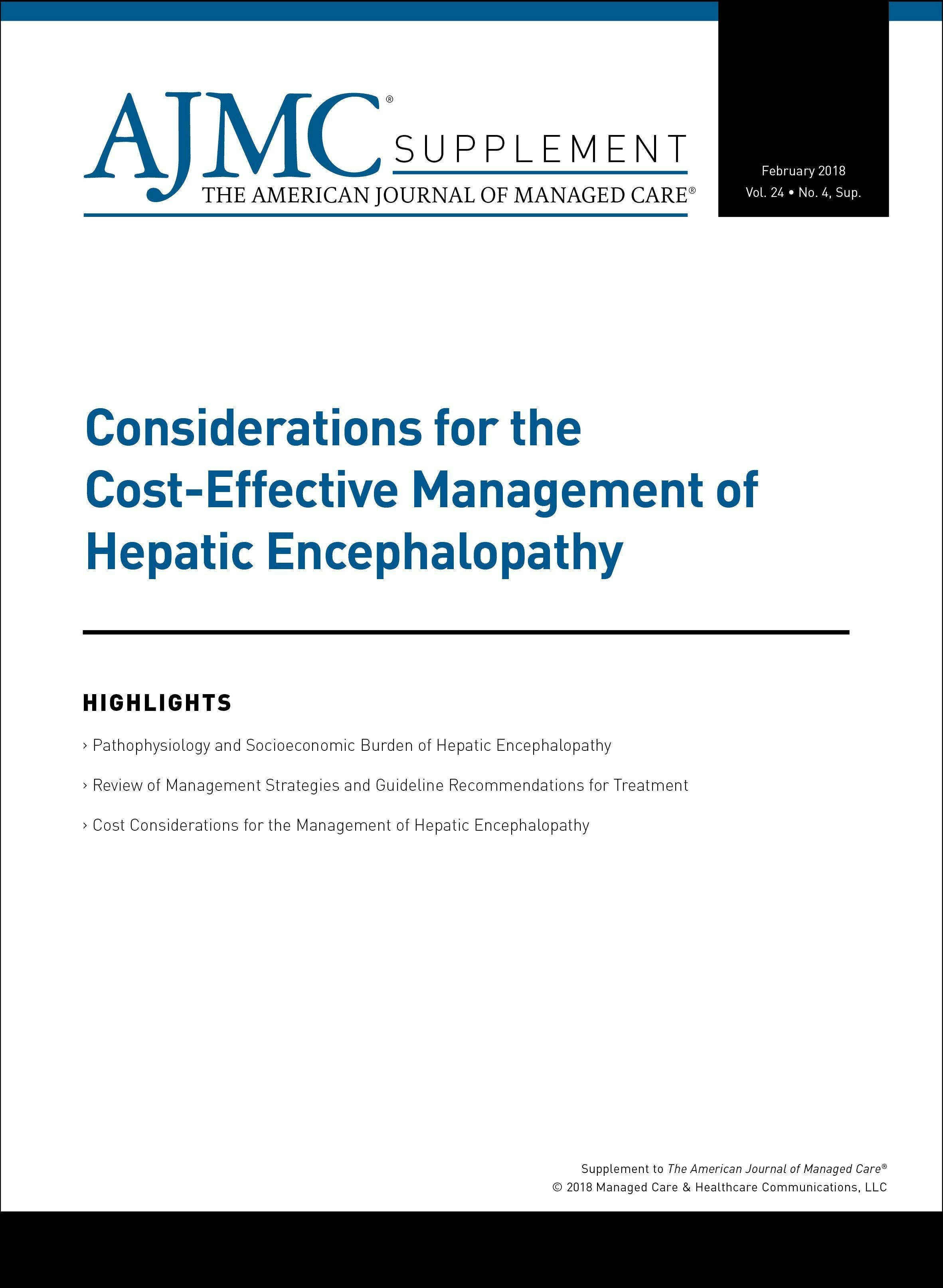 Considerations for the Cost-Effective Management of Hepatic Encephalopathy