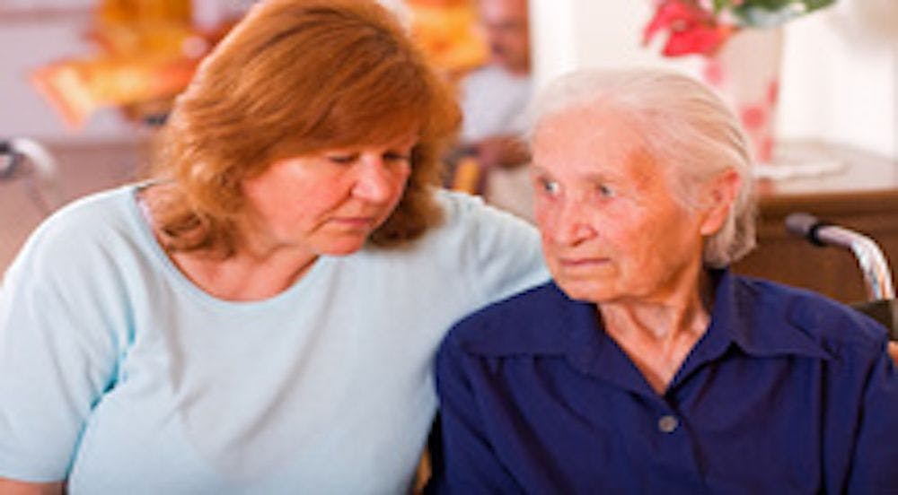 Image of a caregiver and patient