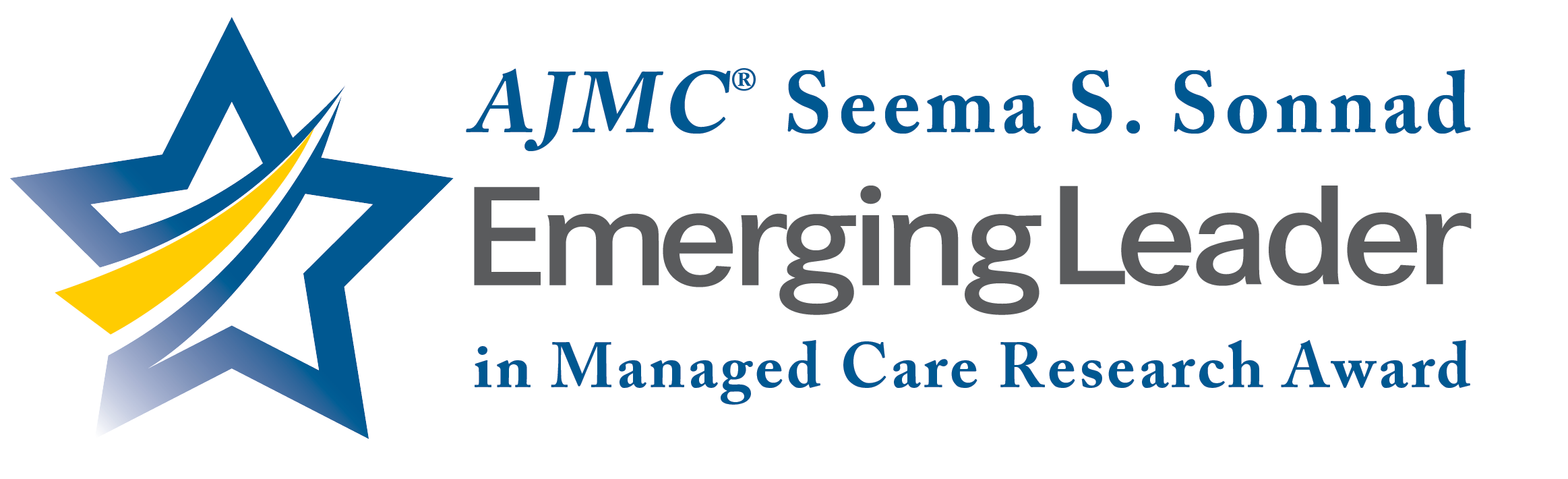 AJMC Seema Sonnad Award logo