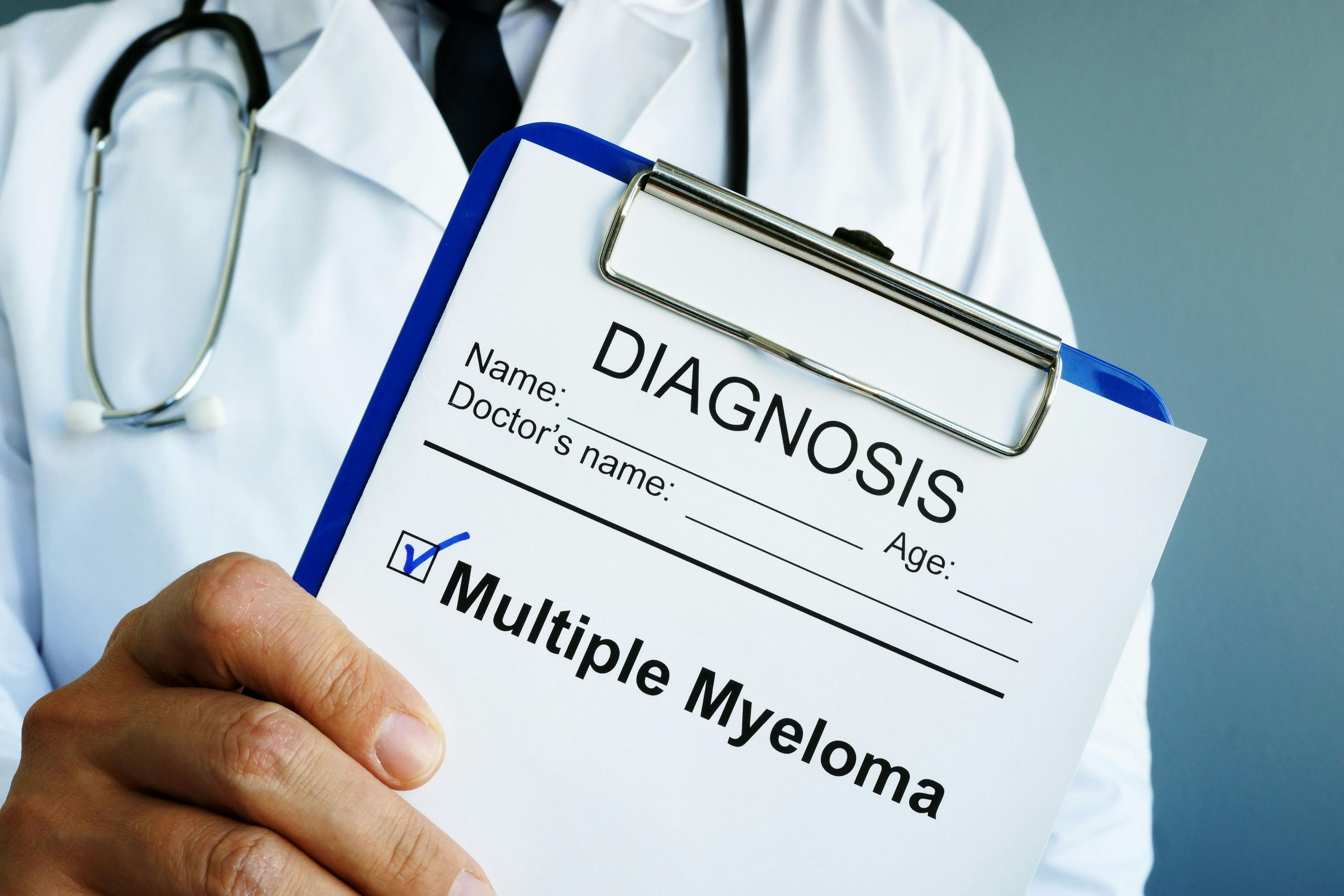 Doctor holding diagnosis of multiple myeloma | Image credit: Vitalii Vodolazskyi - stock.adobe.com