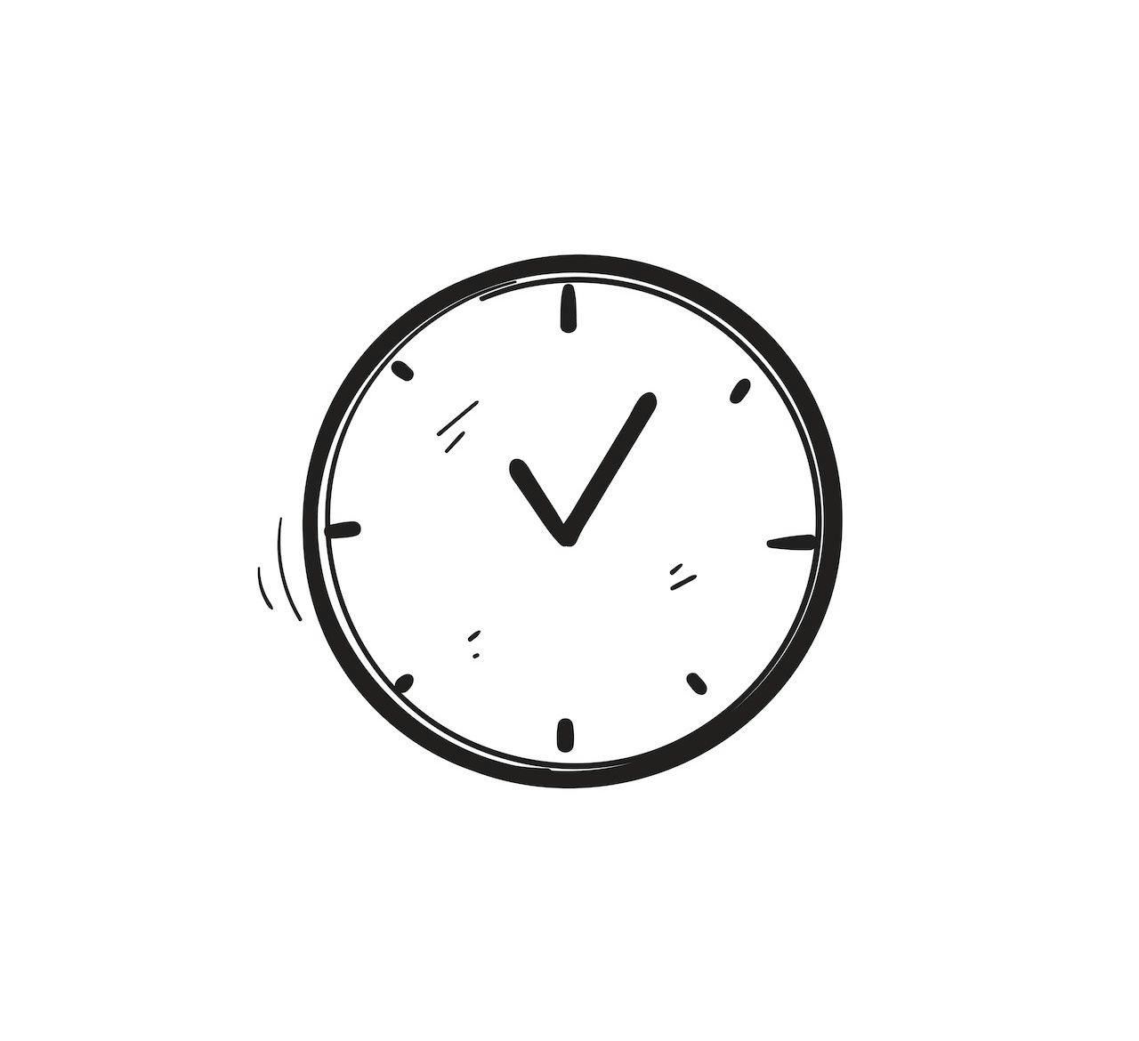 Simple drawing of a clock | Image credit: Gwens graphic studio - stock.adobe.com