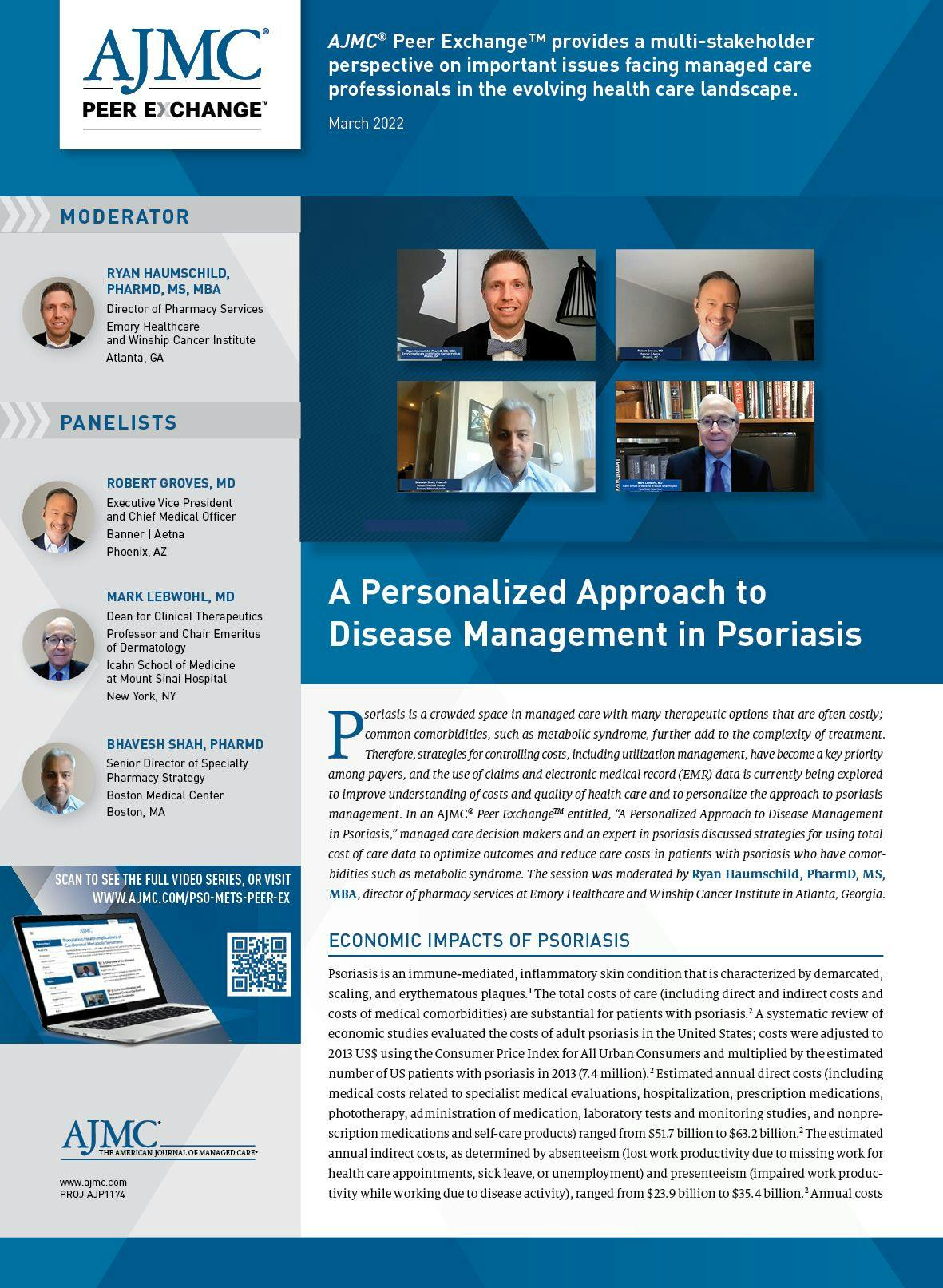 A Personalized Approach to Disease Management in Psoriasis