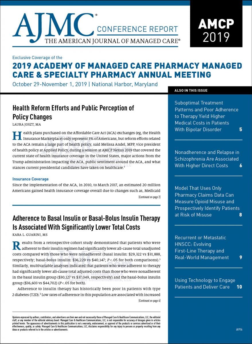 Exclusive Coverage of the 2019 Academy of Managed Care Pharmacy Managed Care & Specialty Pharmacy Annual Meeting 