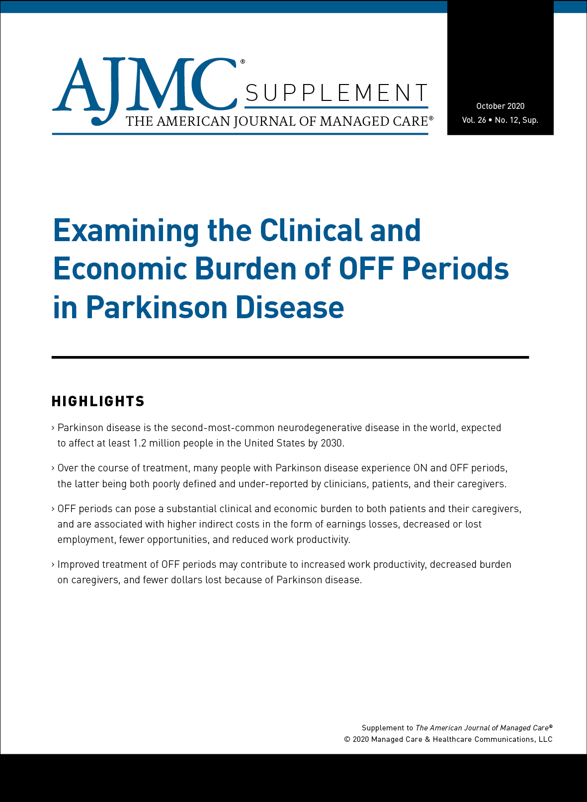 Examining the Clinical and Economic Burden of OFF Periods in Parkinson Disease