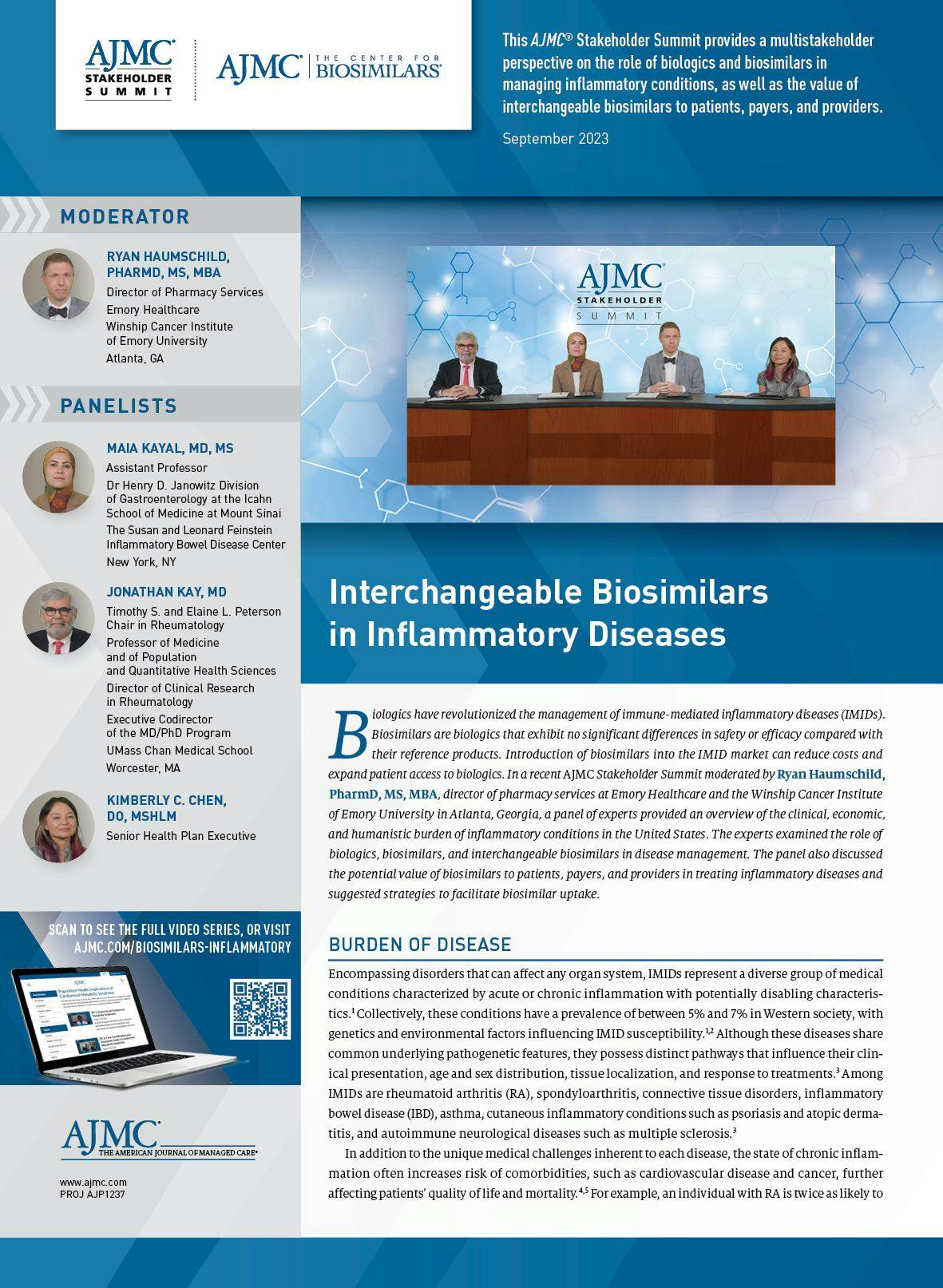 Interchangeable Biosimilars in Inflammatory Diseases