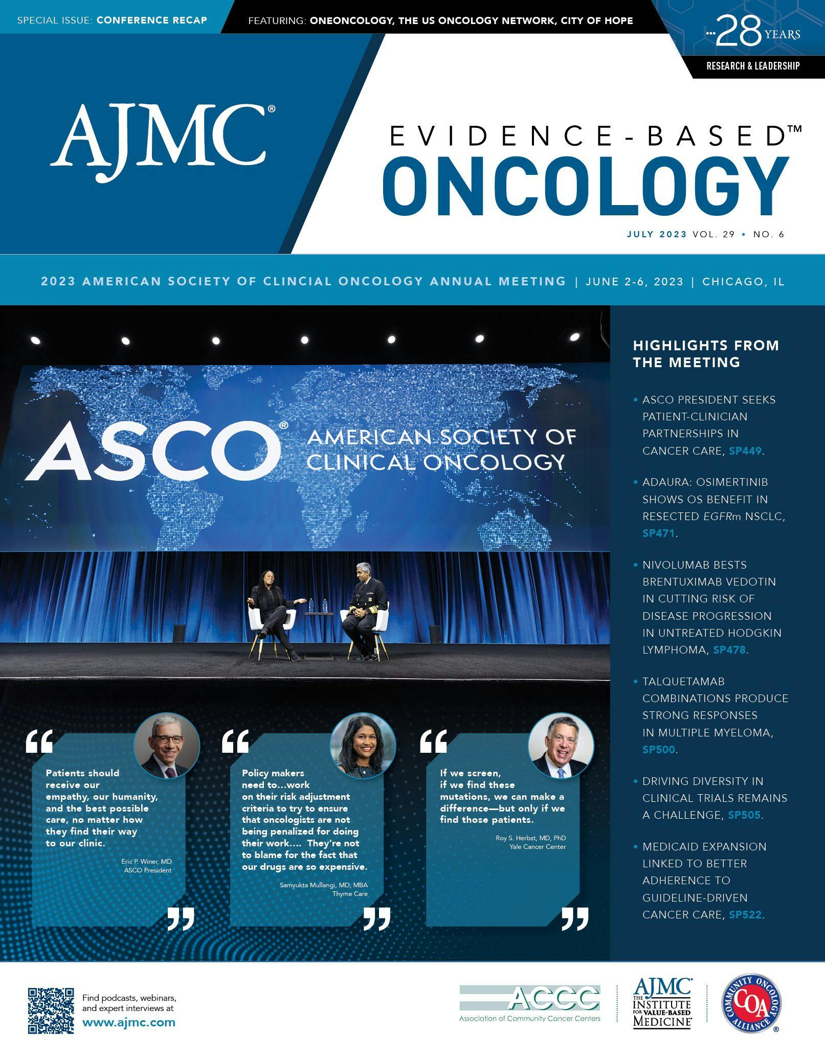 July 2023 Evidence-Based Oncology cover
