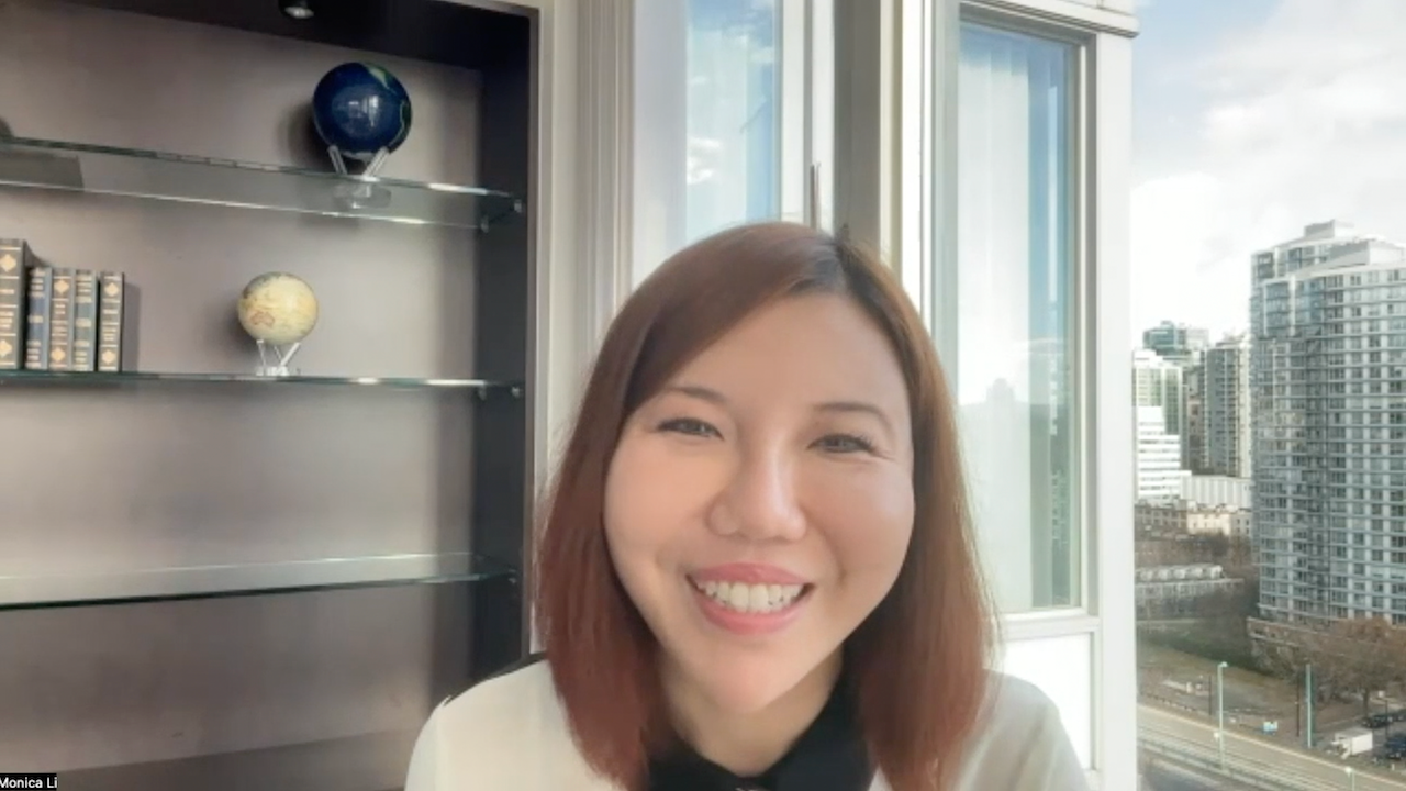 Screenshot of Monica Li, MD, smiling