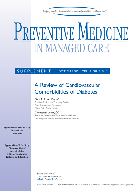 Preventive Medicine in Managed Care - A Review of Cardiovascular Comorbidities of Diabetes