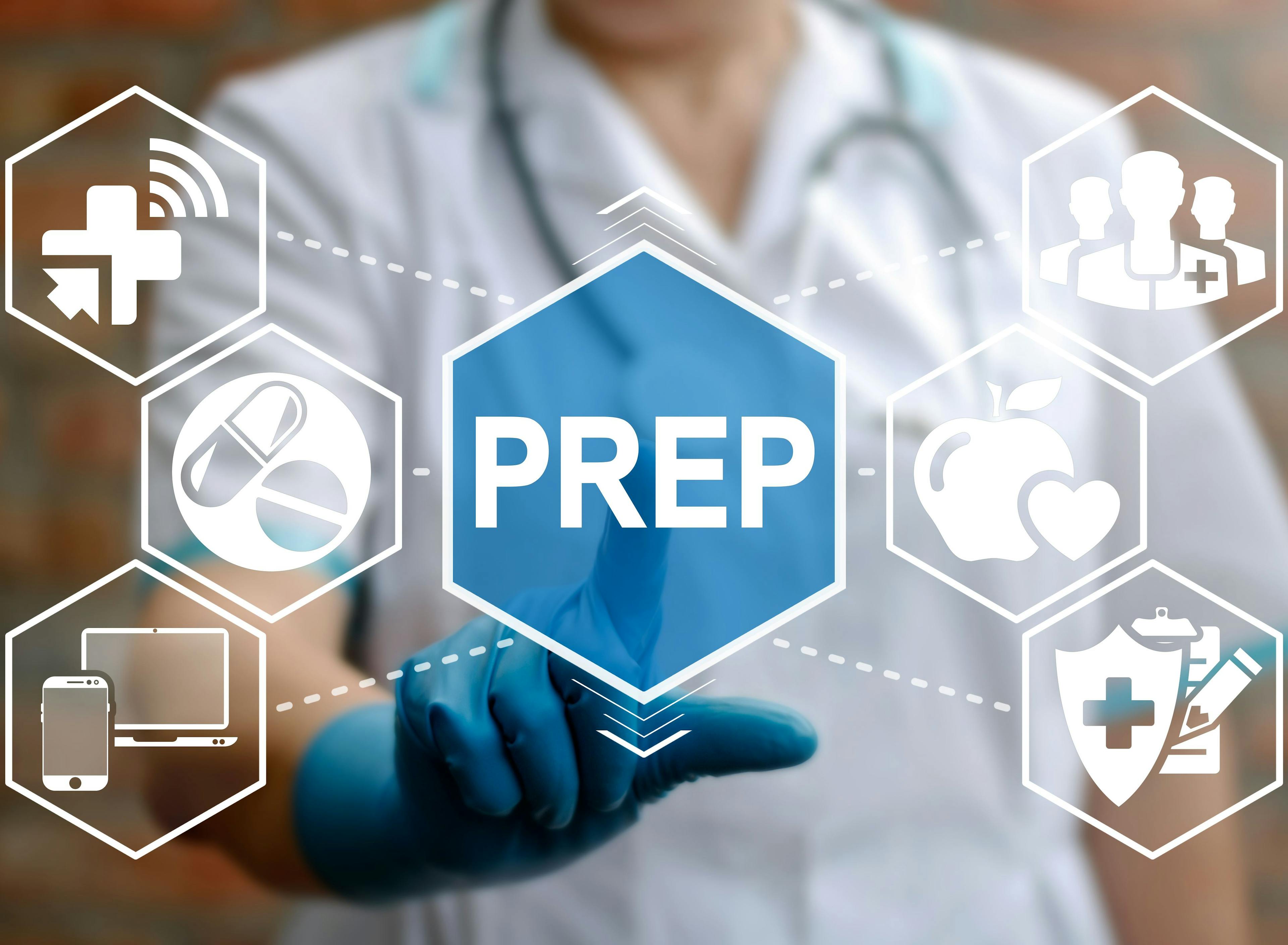 Pre-Exposure Prophylaxis prevent HIV medicine concept. Pharmacy pill research. Doctor touched PREP word icon on virtual medical screen. Medicament prescription web treatment. Health care science | Image Credit: wladimir1804 – stock.adobe.com