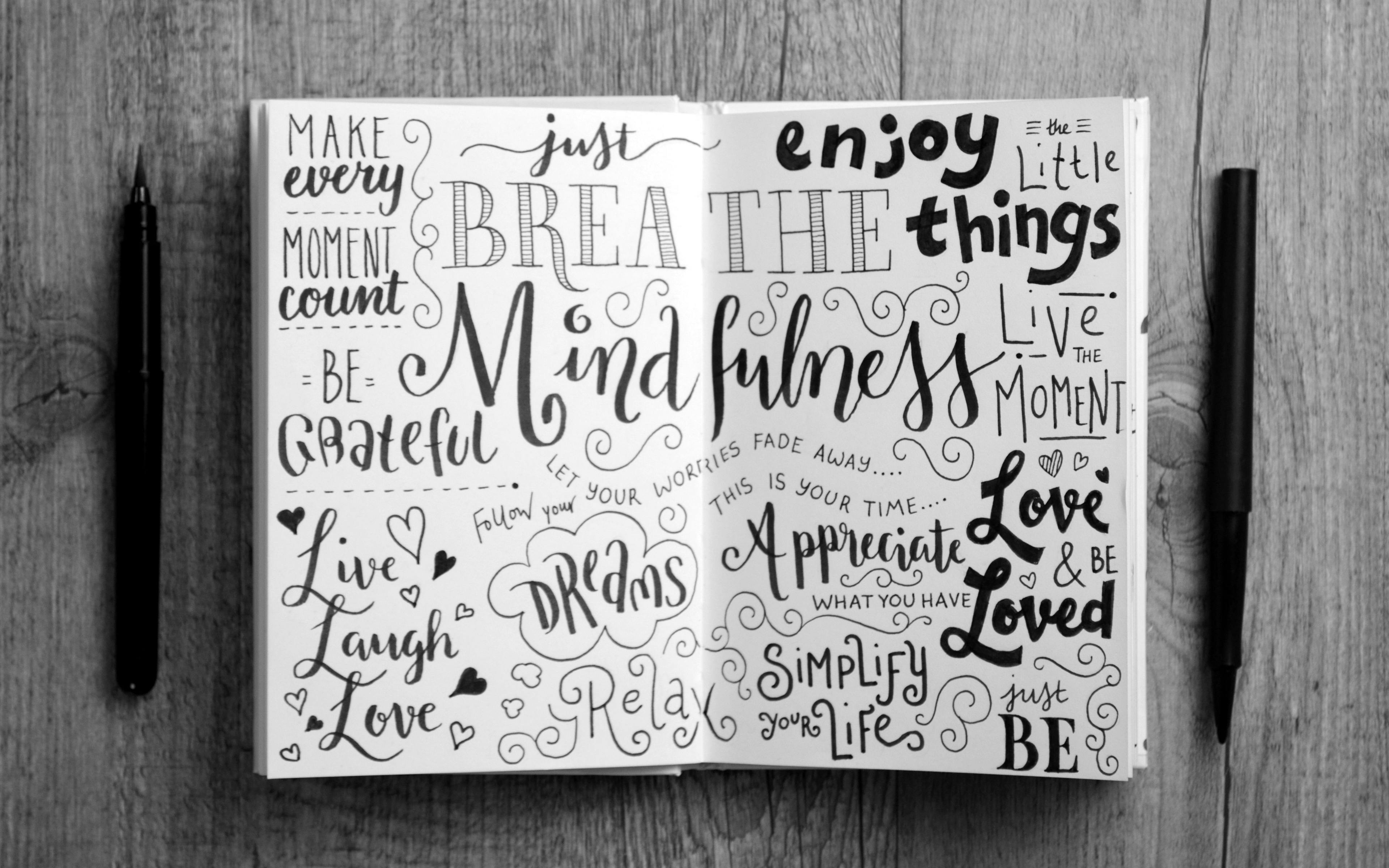 Mindfulness hand-lettered sketch notes | Image credit: treenabeena - stock.adobe.com