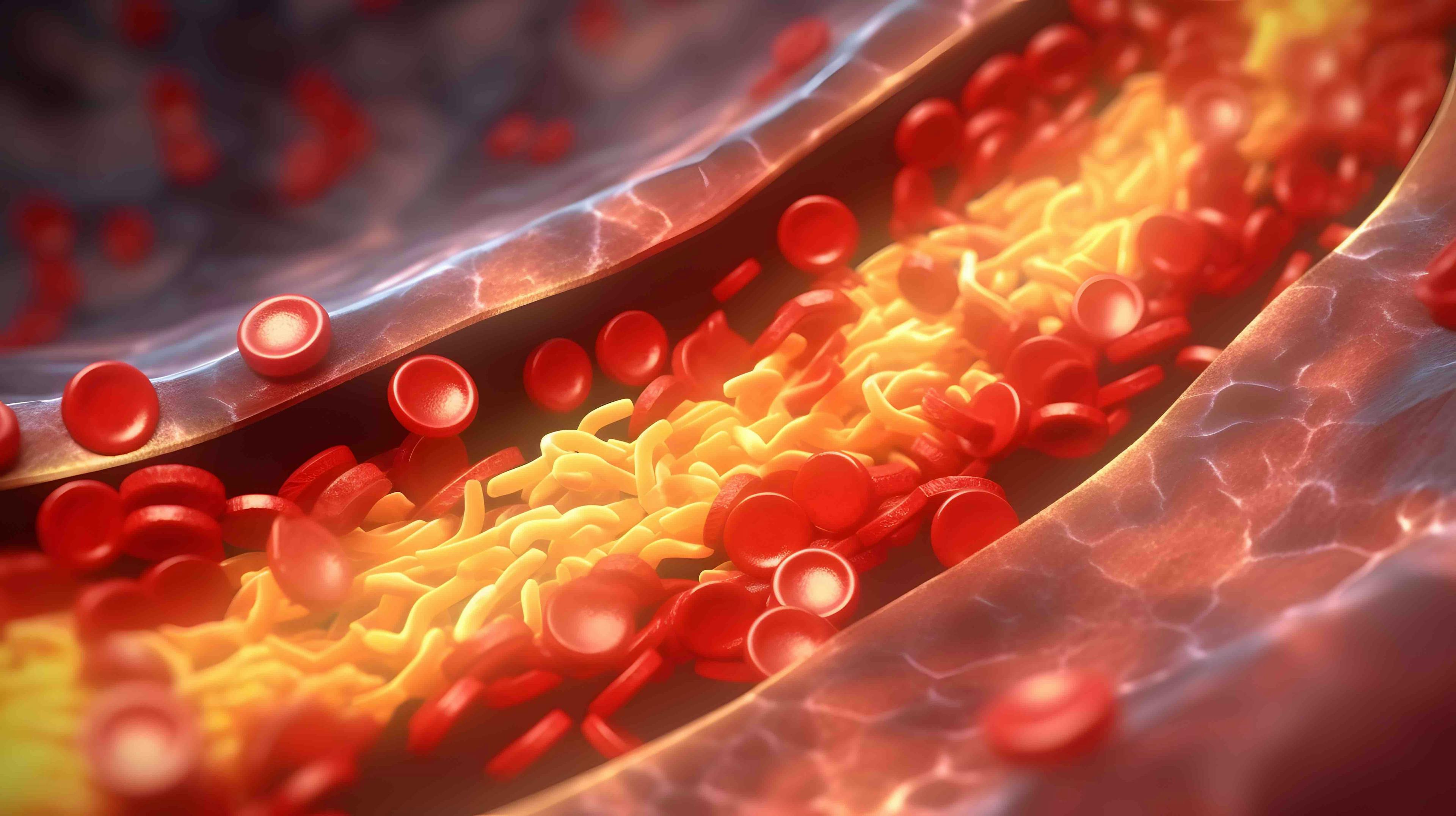 AI depiction of blood vessel with arterial plaque | Image credit: aapsky - stock.adobe.com
