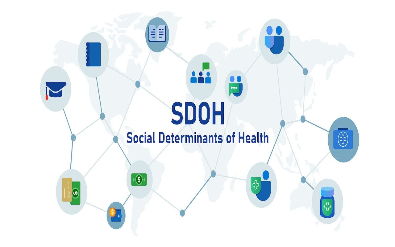 SDOH social determinants of health nonmedical factors that influence health: © bakhtiarzein - stock.adobe.com