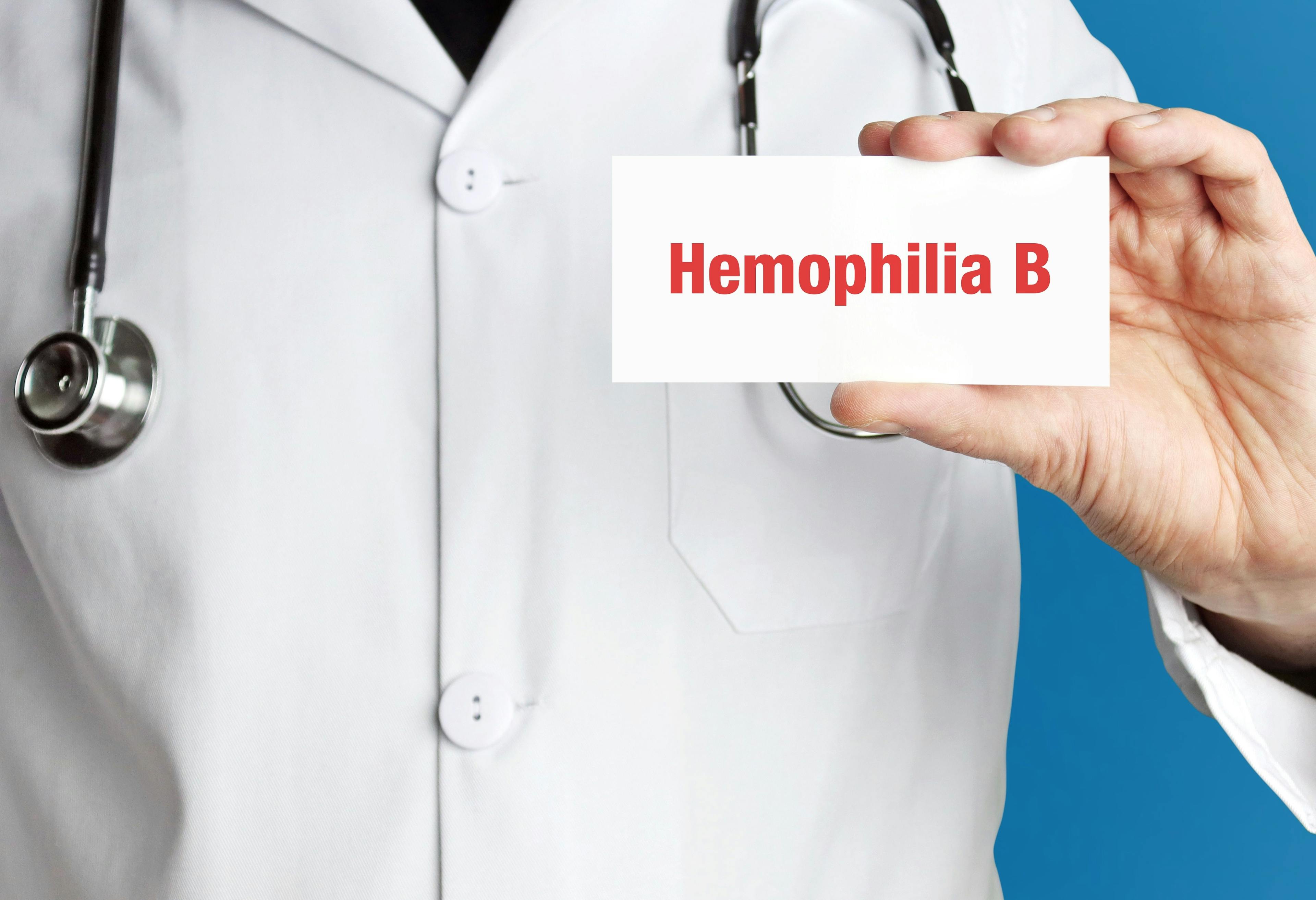 Card saying hemophilia B