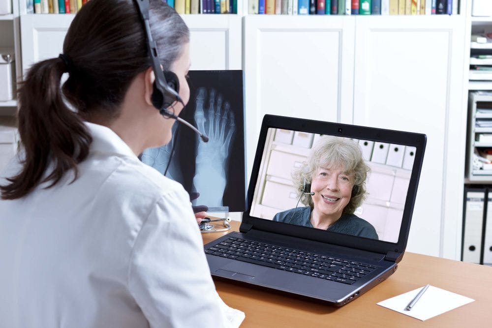Image of a telehealth consult