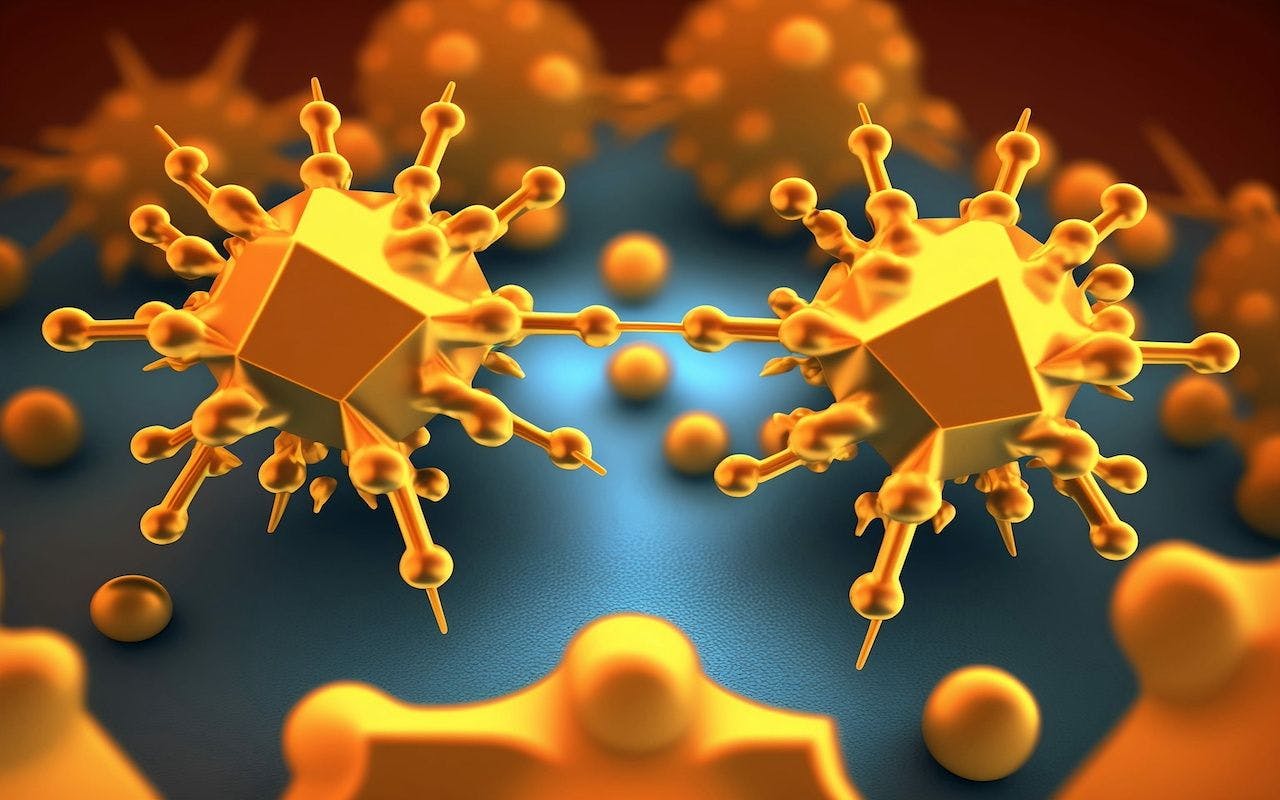 Scientific illustration of complex nanoparticles, Generative AI: © Glen - stock.adobe.com