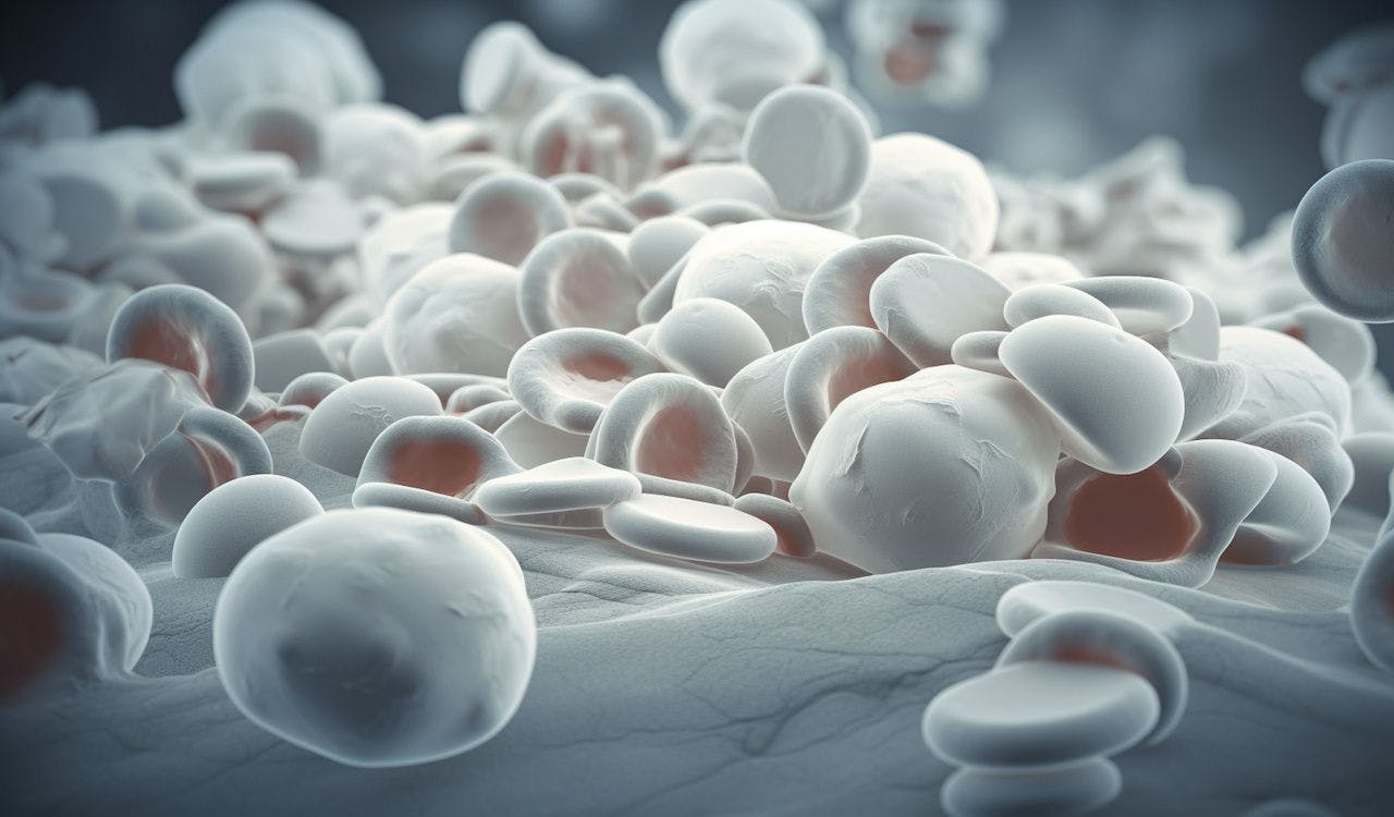 White blood cells in leukemia, AI Generative: © Катерина Євтехова - stock.adobe.com