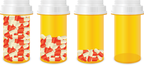 Pill bottle graphic