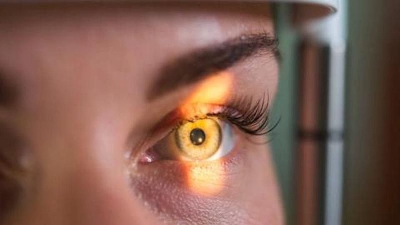 close up for eye exam