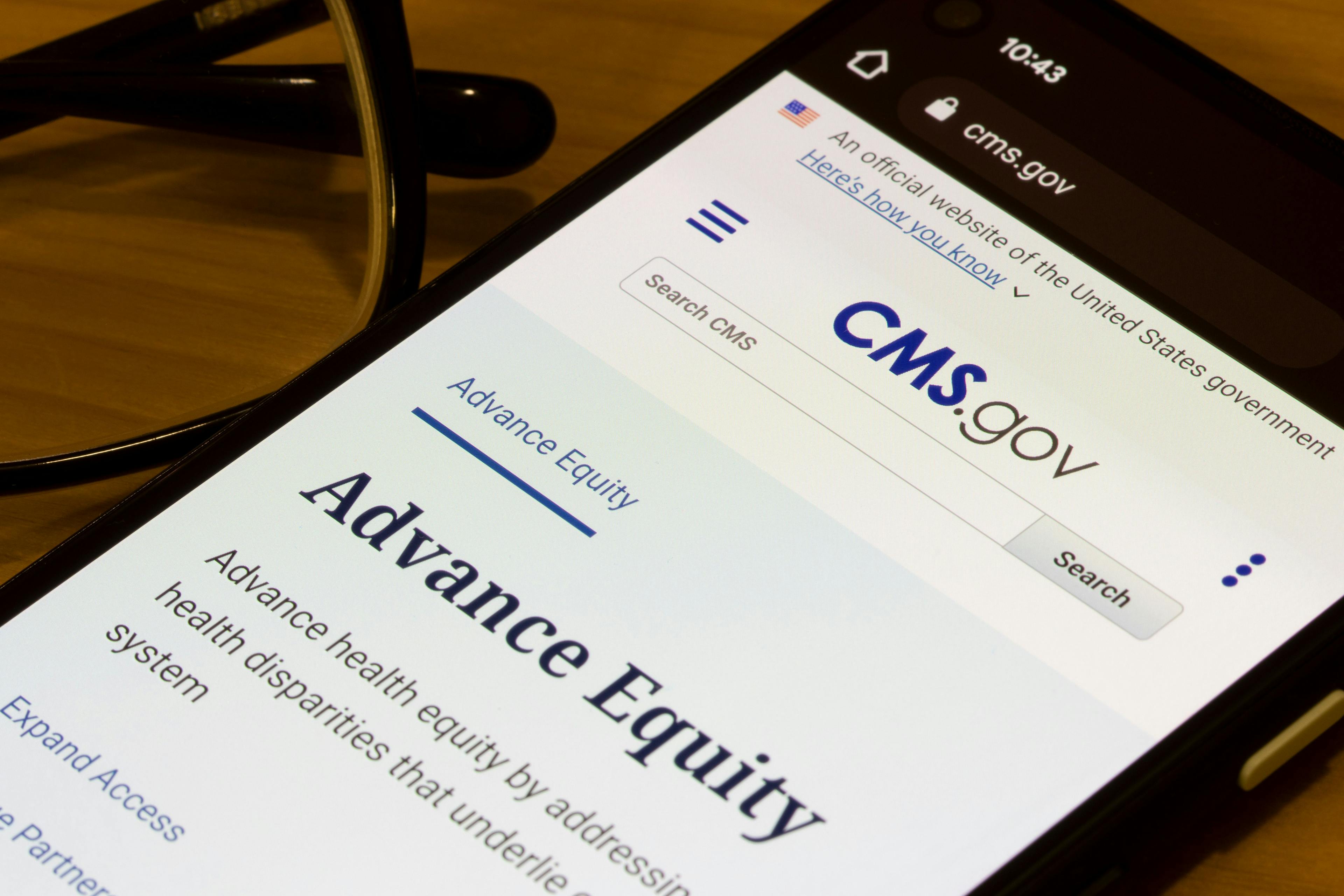 The homepage of CMS.gov is seen on a smartphone | Tada Images - stock.adobe.com