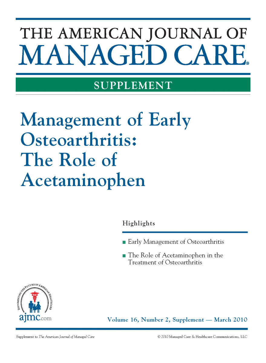 Management of Early Osteoarthritis: The Role of Acetaminophen