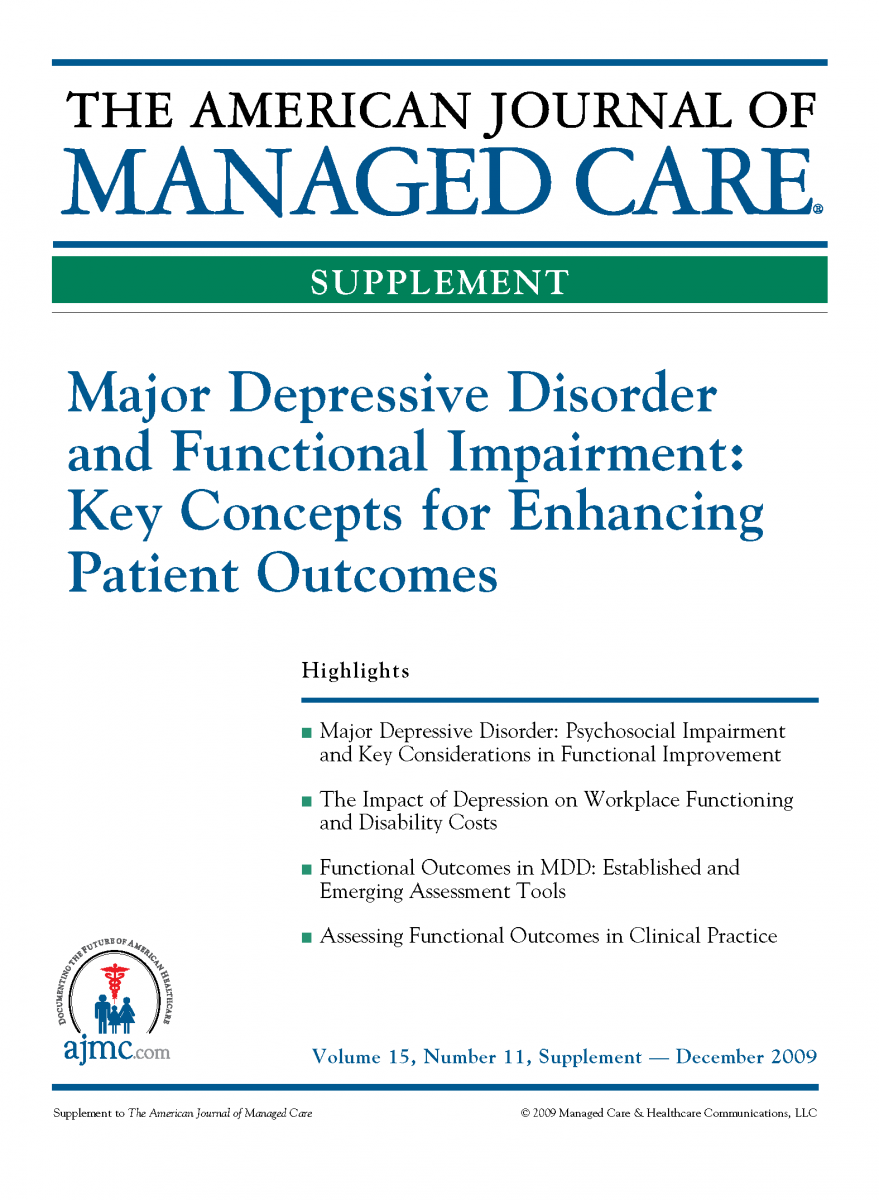 Major Depressive Disorder and Functional Impairment: Key Concepts for Enhancing Patient Outcomes