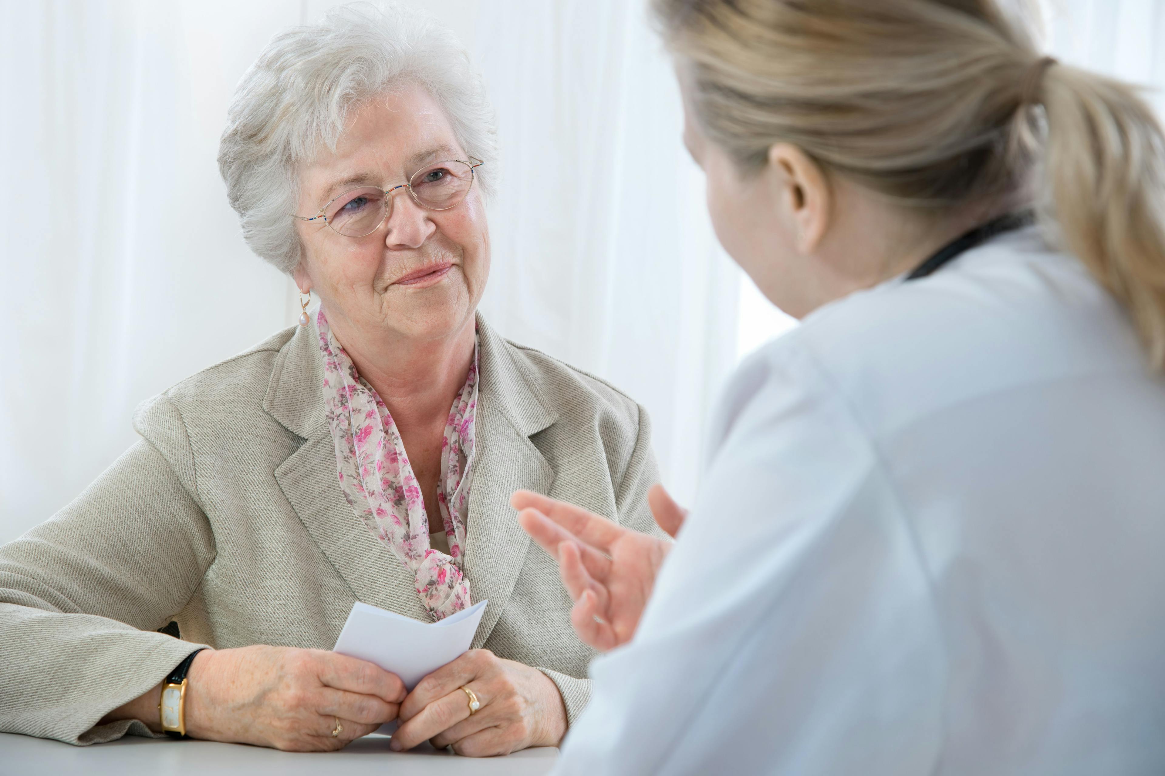 Older woman with a primary care provider
