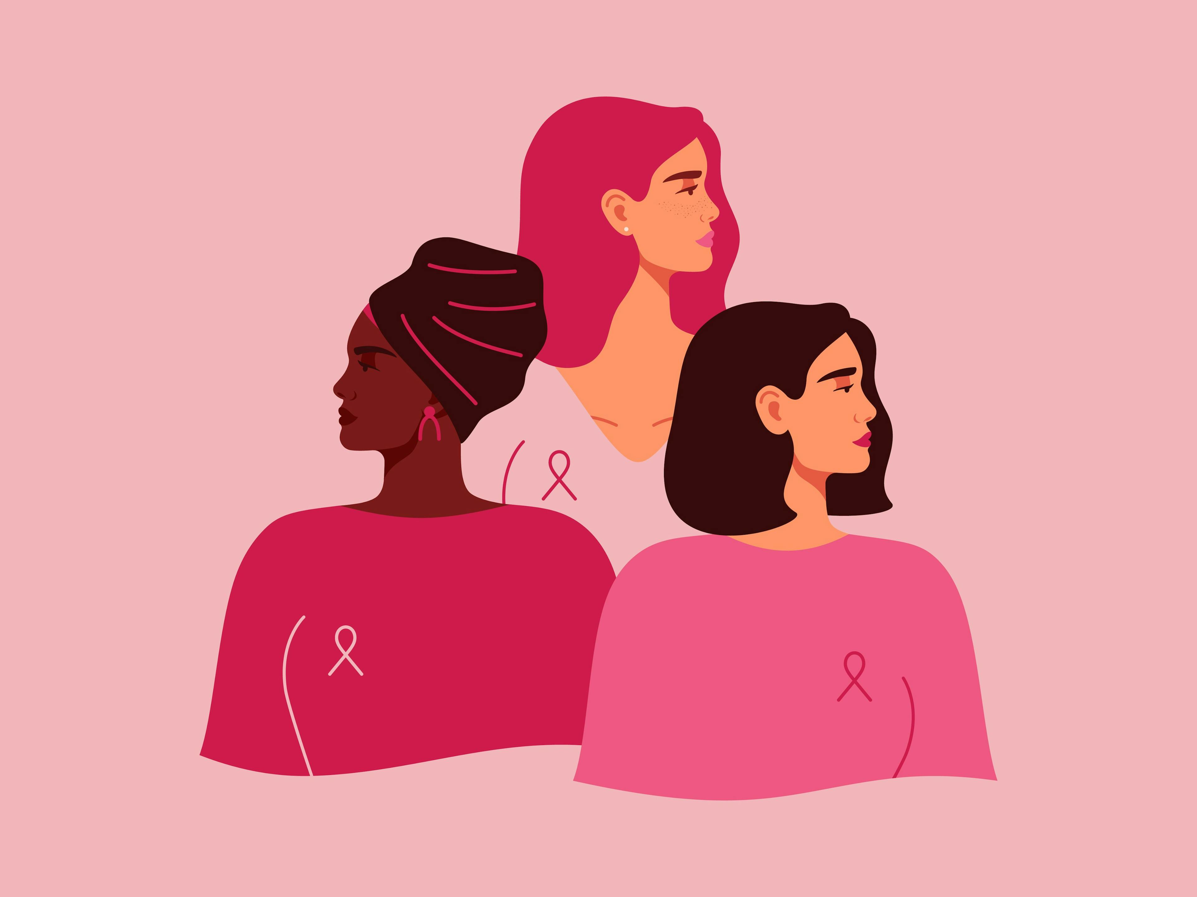 3 women with breast cancer of different ethnicities | Image Credit: Mary Long - stock.adobe.com