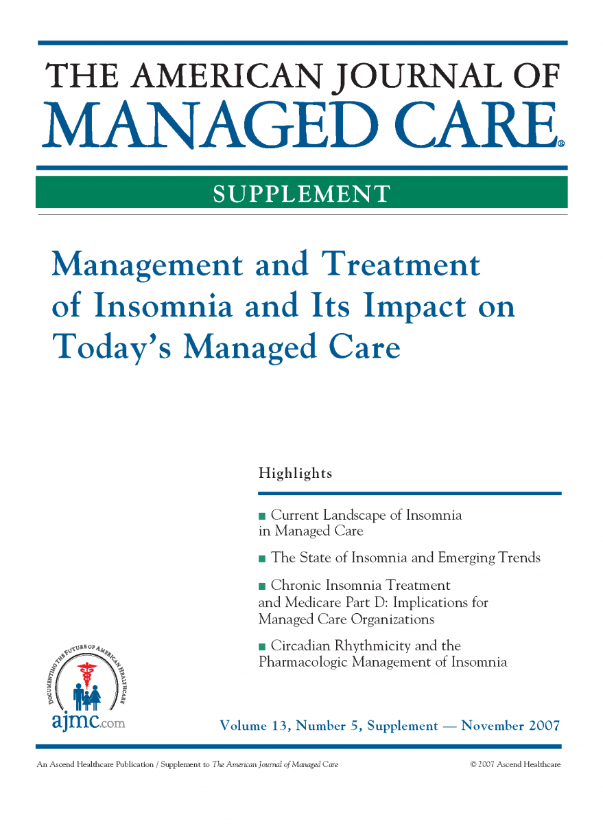 Management and Treatment of Insomnia and Its Impact on Todayâ€™s Managed Care