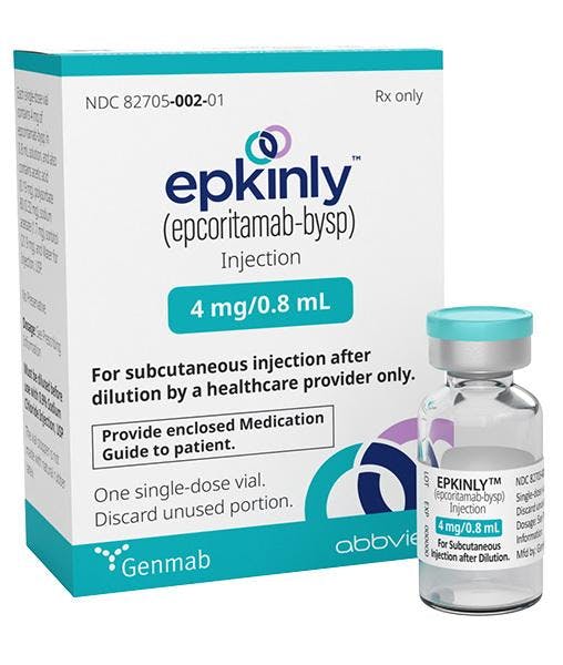 Epkinly (epcoritamab) packaging | Image credit: Genmab
